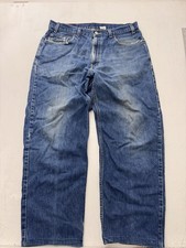 Vintage Levi's Relaxed Fit Blue Denim Jeans Men 34x27 Hemmed 2003