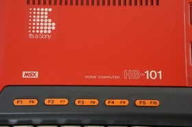 MSX SONY HIT BIT Home Computer HB-101 RED Tested JAPAN Game 215829