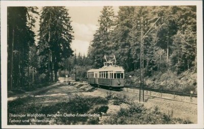Postcard Thuringian Forest Railway between Gotha-Friedrichsroda Tabarz (No. 9031)
