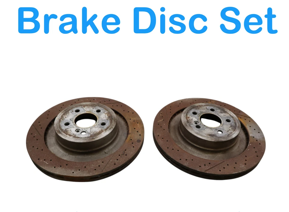 Juego de discos rotores de freno traseros izquierdo y derecho Mercedes CLS63 AMG 12-18 OEM Foto 3 de 4