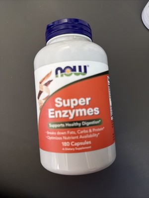 NOW Foods Super Enzymes 180 Capsules EXP 11/26