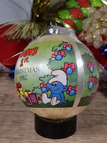 Vintage Babys 1st Christmas 1982 Smurf Ornament - Picture 6 of 8