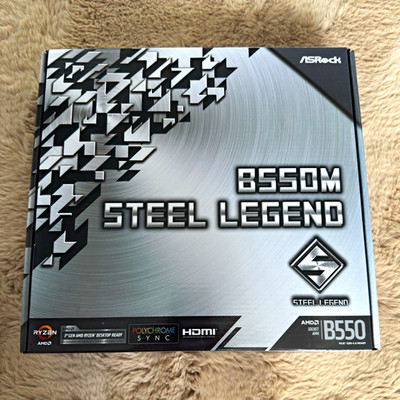 ASRock B550M Steel Legend Mainboard AM4 MicroATX DDR4 4xDIMM M.2 HDMI