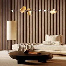 3m Wood Slat Wall Panels Self Adhesive PVC Acoustic Peel & Stick Wallpaper 9.8ft