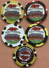 Harley Davidson Wide Print Poker Chip Metro HD in Cedar Rapids, Iowa   (Pick 1)
