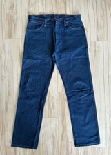 Vintage Wrangler 13MWZ Original Length W33 Dark Indigo Denim Jeans