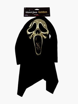 Ghostface Signed Mask Scream Matthew Lillard Golden Chrome Stu Beckett COA 611