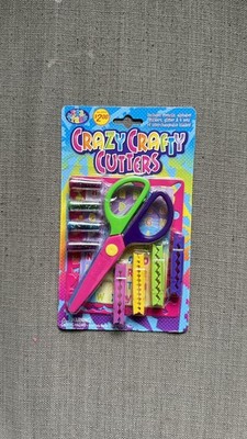 Vintage Lisa Frank Crazy Crafty Cutters Scissors Set 4 Blades Glitter New Sealed