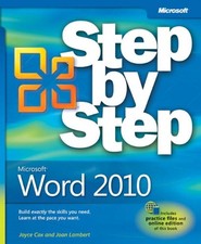 MICROSOFT WORD 2010 STEP BY STEP By Joyce Cox Joan Lambert Mint Condition