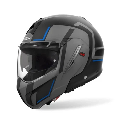 Casco Modular AIROH Mathisse II Genius Azul Gris Negro Mate - Imagen 1 de 4