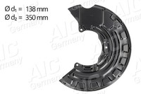 AIC Spritzblech Bremsscheibe 57840 Stahlblech FüR VW Scirocco 3 137 138 Passat 6