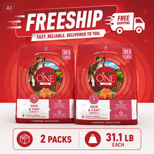2 Packs -Purina ONE +Plus SmartBlend Adult Dog Dry Food - Salmon, 31.1 Lb 1.13 per pound