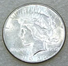 1923-S Peace Silver Dollar UNC Frosty White Luster in saflip #D294