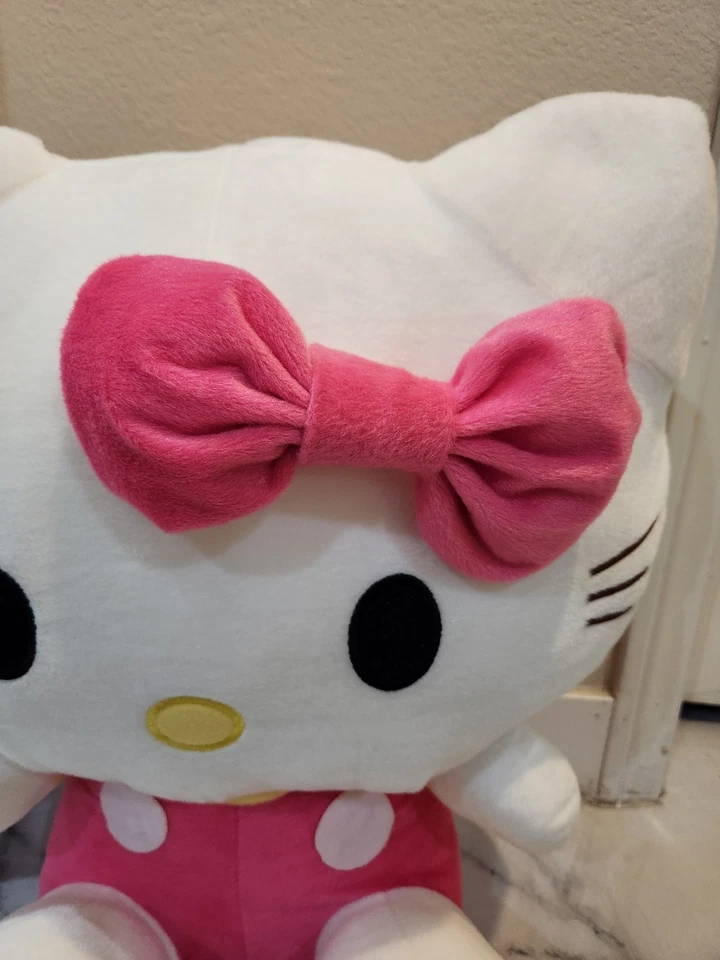 Y2K Hello Kitty Jumbo Sanrio 22" Tall Traditional Plush Toys Collectible RARE - Image 3 of 4