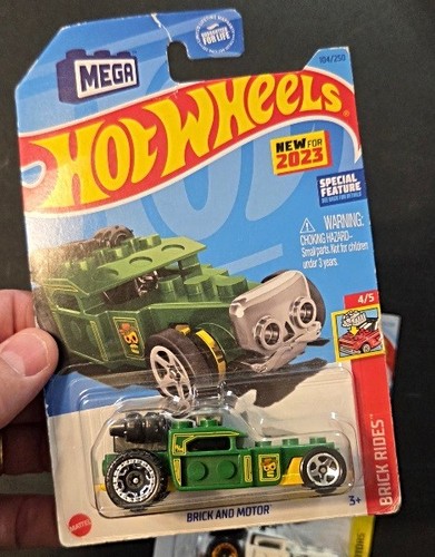 4 HOT WHEELS cars Brick and Motor Experimotors Brick Rides Bone Shaker Mega four - Picture 4 of 5