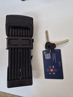 OP 2391 ABUS Faltschloss Bordo 6000K mit SH Schlosshalter 120cm schwarz B WARE