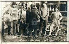 Occupational Group of Carpenters BOISE ID Idaho RPPC Photo Postcard COPY