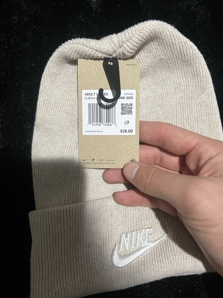 Nike Crema Beige Talla Única Exterior Invierno Gorro Gorra Adulto Unisex Foto 3 de 3