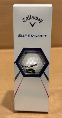 Callaway Supersoft Golf Balls White Sleeve 3 Balls John Deere Logo NEW
