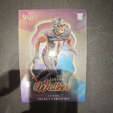 2025 Panini Select Certified Rookies Jalon Walker Rookie #9 Atlanta Falcons