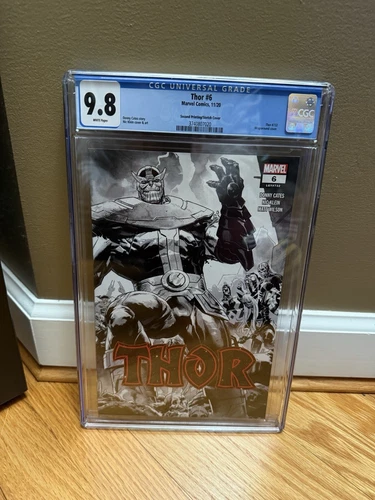 Thor # 6 Cates 2nd Print Variant CGC 9.8 Sketch Klein Thanos Black Winter Thane