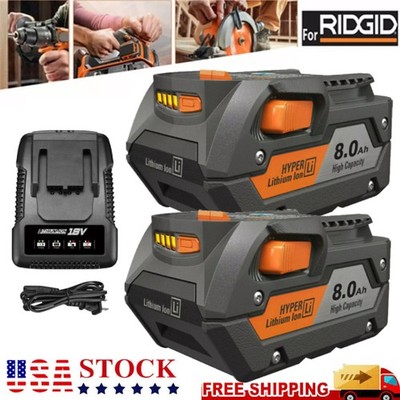 New For Ridgid 18V 8.0,6.0AH Battery R840087 R840083 R840085 R840084 Rigid Tools