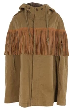 SAINT LAURENT GREEN COTTON CAPE FR 36 UK 8