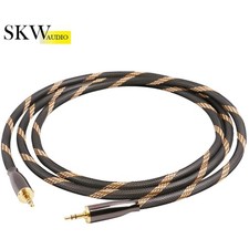 Audiophiles Stereo Audio Cable 3.5mm - Nylon Braided 3.2ft