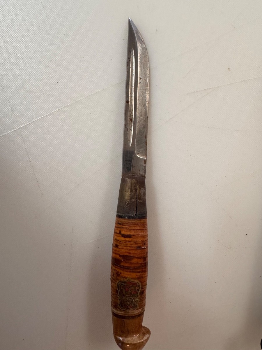 ORIGINAL VINTAGE PUUKKO FINNISH HUNTING/FISHING KNIFE W/ SHEATH