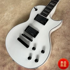 HOT SALE ESP White Solid Body Electric Guitar Fixed Bridge Black Parts