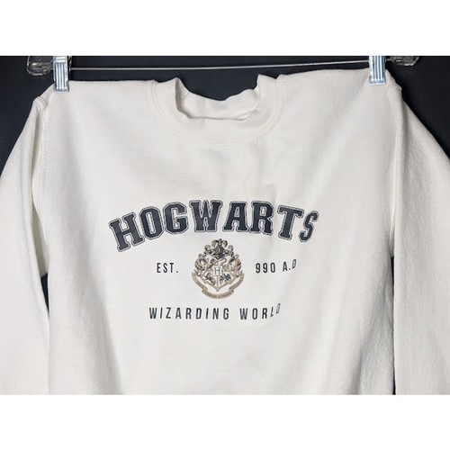 HOGWARTS Wizarding World White sweatshirt Medium Youth - Picture 3 of 5