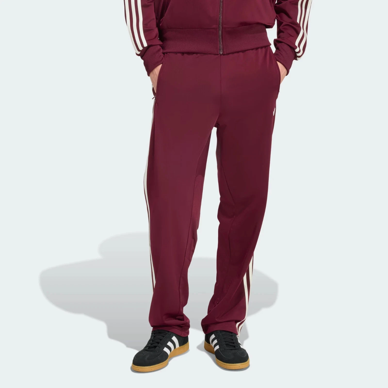 adidas Men's Originals FIREBIRD TRACK Tracksuit Bottoms Maroon