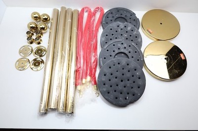 VEVOR Absperrständer Set 4x Gold Modellnummer STANCHION-GD4R
