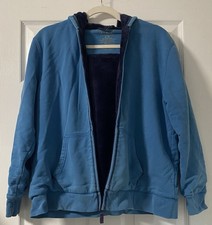 L.L. Bean Kids XL18 Blue Zip-Up Hooded Fleece Lined Jacket, Fall Winter