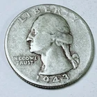 1943 Washington Quarter 25c 90% Silver Good Condition #4740