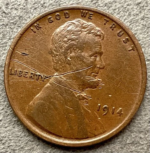 1914p ~ Lincoln Wheat Cent - [XF EF] Extremely Fine Details (Obverse Issue)-B389