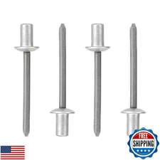 ISPINNER 50pcs 3/16" x 1/2" Closed End Aluminum Blind Rivets with Steel Mandr