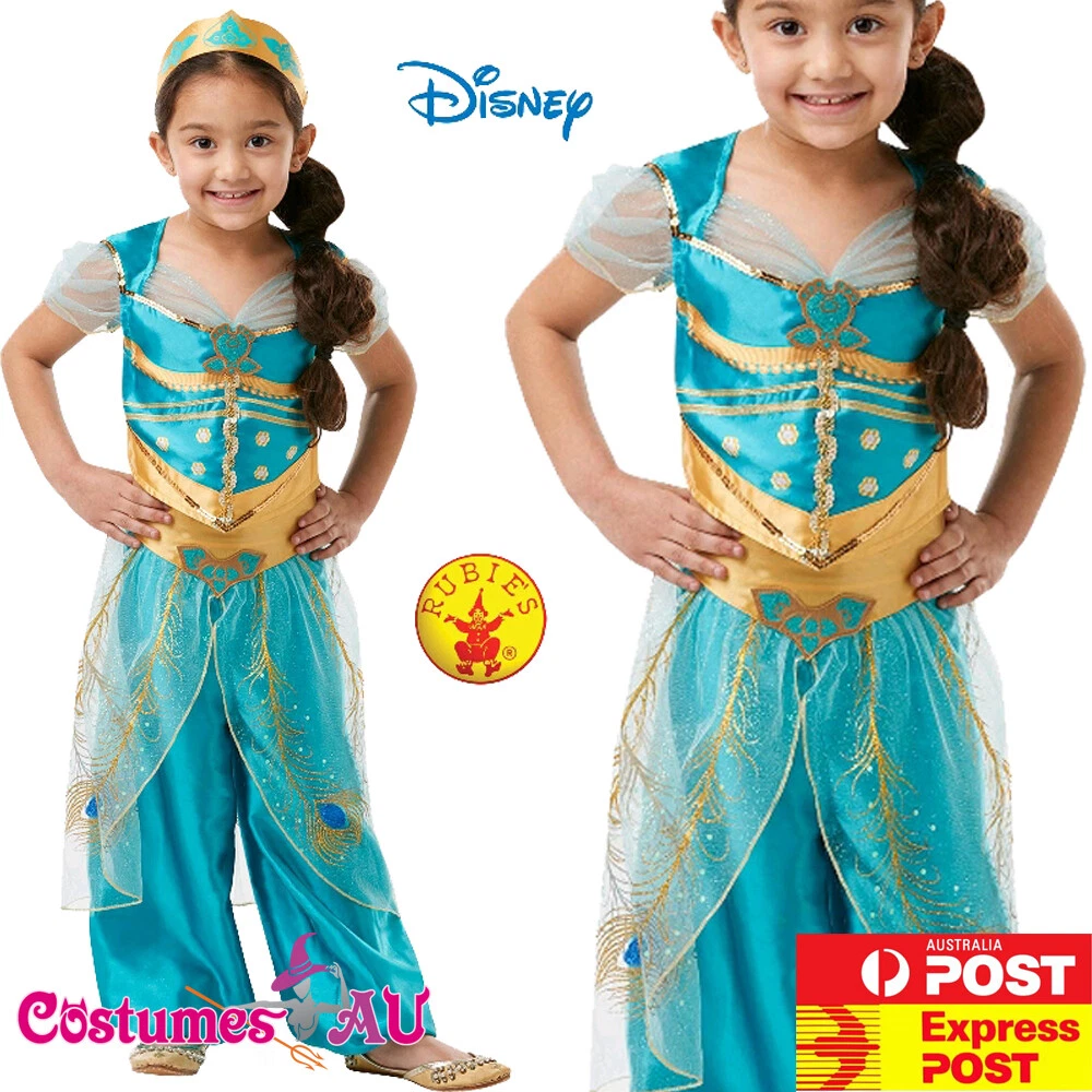 Disfraz de jazmín de Disney Aladdin Live Action para mujer, Multi Color