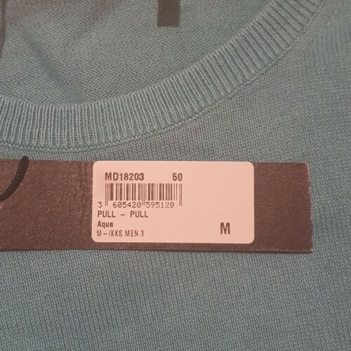 IKKS French Designer Men's BNWT Size M Green Jumper Top V22 - Picture 3 of 7