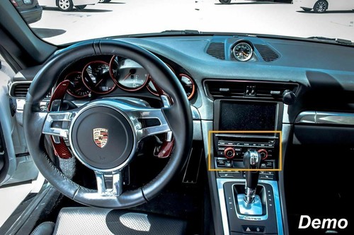 Red Volume Radio Navigation Control Switch Knob Ring Covers For Porsche 911 718 - Picture 12 of 12