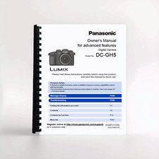 Owners Manual for Panasonic Lumix DC-GH5 Camera