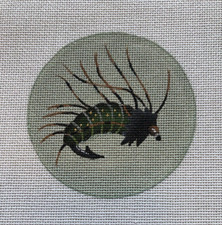 Melissa Shirley Fly Fishing Lure Handpainted Needlepoint Canvas 24 Ct 333-C 1996