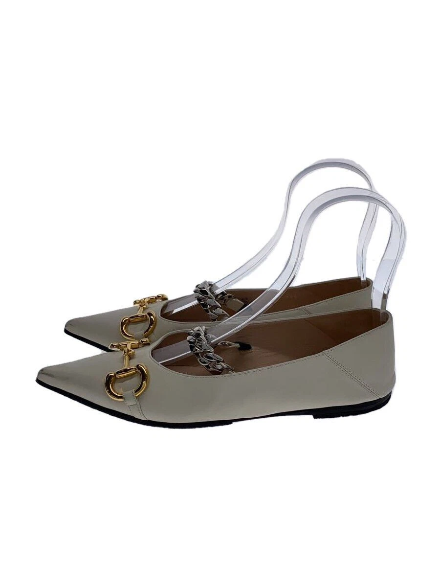 Mocassins GUCCI 38 cuir blanc occasion