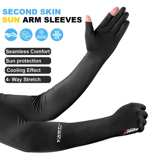 1 Pairs Cooling Arm Sleeves Cover UV Sun Protection Sports Outdoor For Men Women - Picture 14 of 45