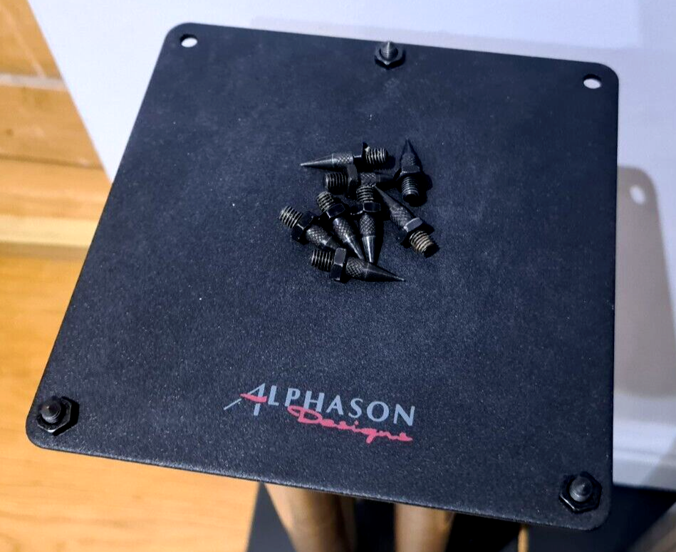 ALPHASON DESIGNS 24" DOUBLE PILLAR SPEAKER STANDS WITH FLOOR & TOP