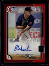 2015 Bowman Prospect Autograph Red #PA-JW Jason Wheeler Auto Minnesota Twins 1/5