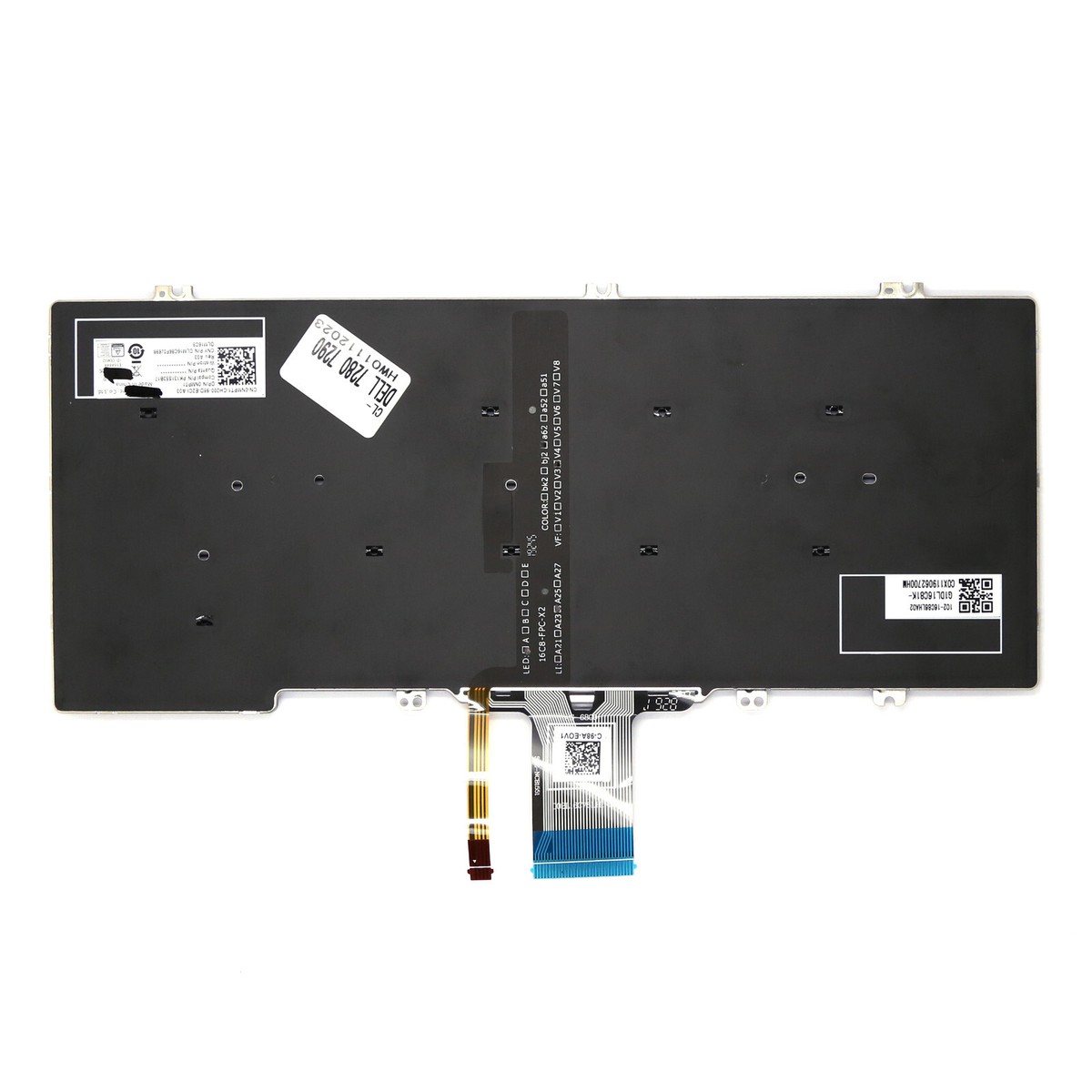 Clavier AZERTY Français Rétroéclairé Pour Dell Latitude 7280/7290 - Neuf
