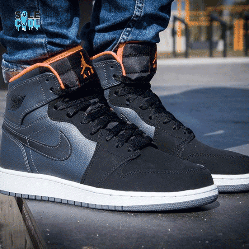 Air Jordan 1 AJ1 Retro High GS black grey Youth/Womens 705300-016