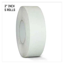 5 ROLLS Non Skid Tape - 2" X 60FT Adhesive - 60 Grit - Clear Anti Slip