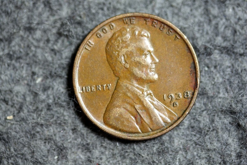 Estate Find 1938 - D/D Lincoln Wheat Cent!!  #J17375
